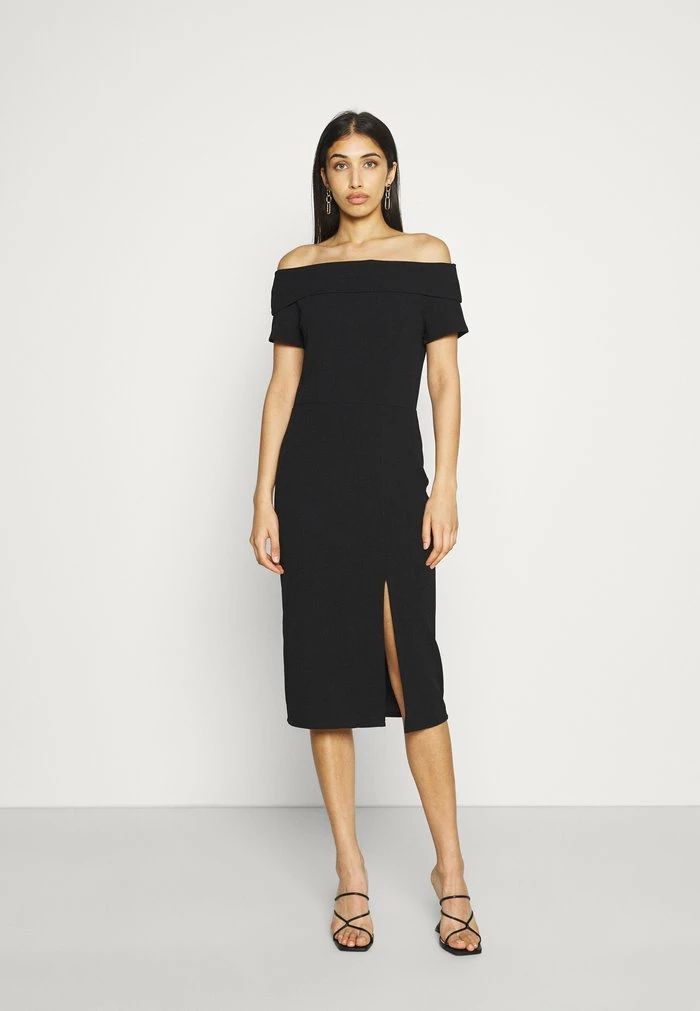LOVE OFF THE SHOULDER MIDI DRESS - Shift dress - black WAL G. LOVE OFF THE SHOULDER MIDI DRESS - Shift Dress - Black -WAL G. Sales Store 049d89192ff348a6bc408e5839c71282