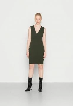 WAL G. VANESSA MIDI DRESS - Shift Dress - Khaki Green