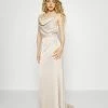 WAL G. TIA COWL NECK DRESS - Occasion Wear - Champagne