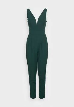 WAL G. V NECK - Jumpsuit - Forest Green -WAL G. Sales Store 09645b96cf114c899ea3e8b88611e7f0