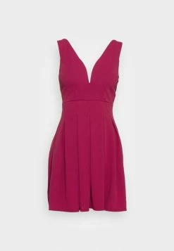 WAL G. PLEATED FIT AND FLARE - Cocktail Dress / Party Dress - Magenta -WAL G. Sales Store 09f3e2b5c6d4403695fdffdc16f88ca3