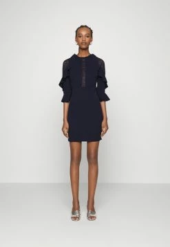 WAL G. MARLEE FRILL DRESS - Cocktail Dress / Party Dress - Navy Blue