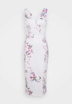 WAL G. WGXZL WEDDING - ALMA V NECK MIDI DRESS - Cocktail Dress / Party Dress - Pink -WAL G. Sales Store 0bd53026596e4e7990bbfc7ea4a51c80