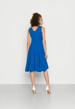WAL G. EVA V NECK PLEATED MIDI DRESS - Cocktail Dress / Party Dress - Royal Blue -WAL G. Sales Store 0c2292e1bbdf43a1886930529a494b54