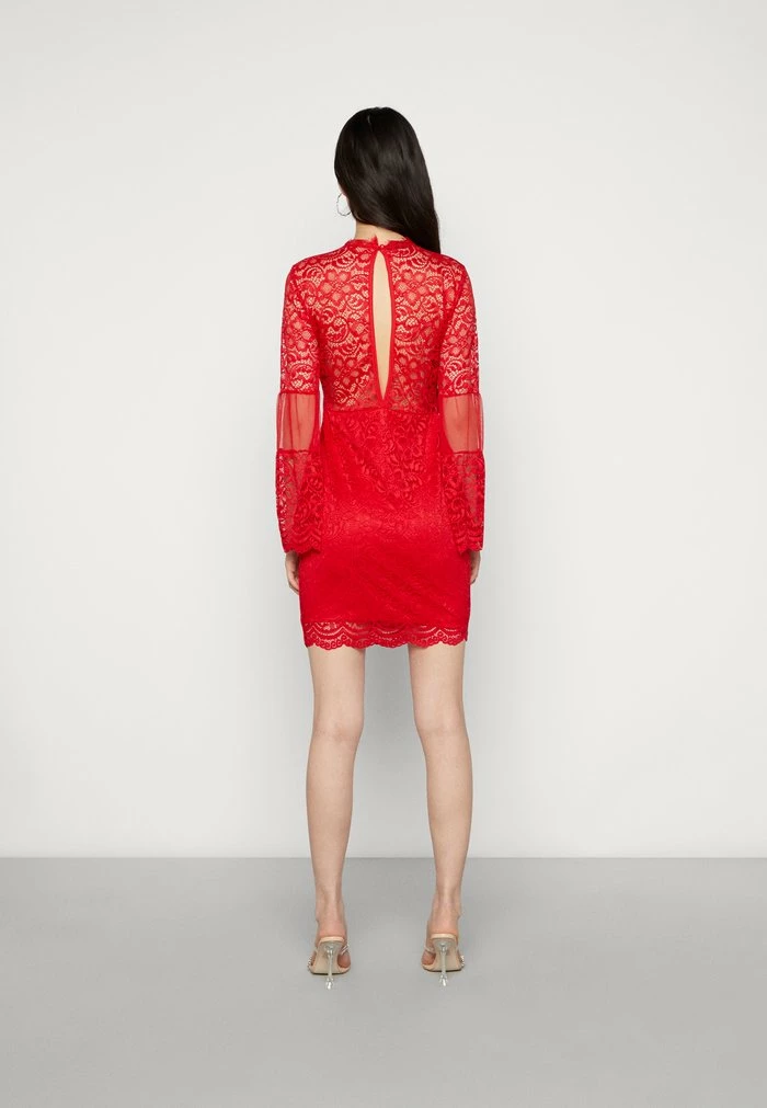 DETAIL MINI DRESS - Cocktail dress / Party dress - red WAL G. DETAIL MINI DRESS - Cocktail Dress / Party Dress - Red -WAL G. Sales Store 0d0a214b9b49429fbd657220590d844c