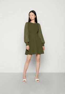 WAL G. KAT SLEEVE DRESS - Day Dress - Olive Green