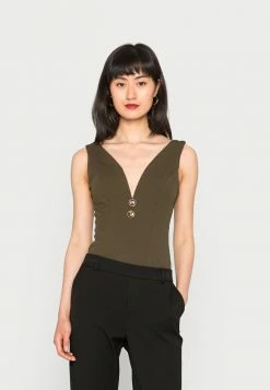 WAL G. TORTOISE BUTTON BODY - Top - Khaki Green