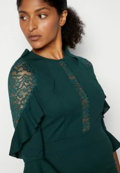 WAL G. MARLEE FRILL DRESS - Cocktail Dress / Party Dress - Forest Green -WAL G. Sales Store 12e7eaa0039b46ab98aea8ed4501c15b