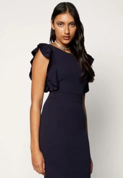 WAL G. DIANA RUFFLE SLEEVE MIDI DRESS - Jersey Dress - Navy Blue 3 WAL G. DIANA RUFFLE SLEEVE MIDI DRESS - Jersey Dress - Navy Blue -WAL G. Sales Store 14a87321efd544bb9f6f453f1d0ce27d