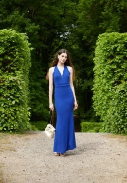 WAL G. WGXZL WEDDING - ARIA HALTER NECK MAXI DRESS - Occasion Wear - Electric Blue