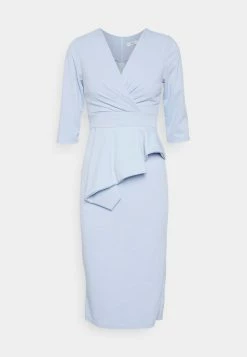 WAL G. ISABELLA WRAP MIDI DRESS - Jersey Dress - Baby Blue 5 WAL G. ISABELLA WRAP MIDI DRESS - Jersey Dress - Baby Blue -WAL G. Sales Store 160ae4d9906e44f09c89db102070f4f5