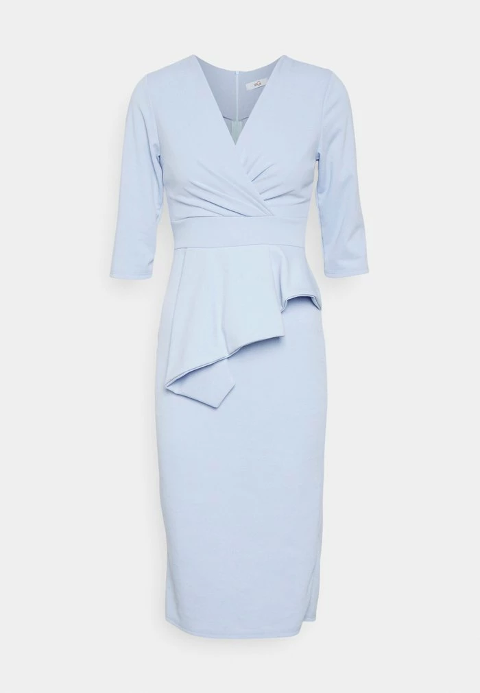 ISABELLA WRAP MIDI DRESS - Jersey dress - baby blue WAL G. ISABELLA WRAP MIDI DRESS - Jersey Dress - Baby Blue -WAL G. Sales Store 160ae4d9906e44f09c89db102070f4f5
