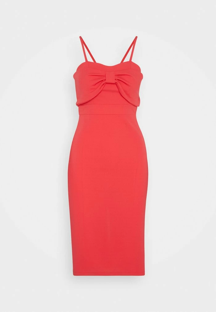 WGXZL WEDDING - PARIS BOW MIDI DRESS - Cocktail dress / Party dress - coral WAL G. WGXZL WEDDING - PARIS BOW MIDI DRESS - Cocktail Dress / Party Dress - Coral -WAL G. Sales Store 166352906b84437aa369a3af6d5738a9