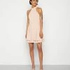 WAL G. CHERYL HALTER NECK SKATER DRESS - Day Dress - Blush Pink