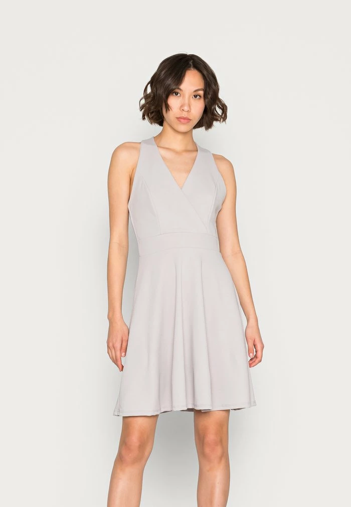 DIAZ HALTER NECK WRAP SKATER DRESS - Cocktail dress / Party dress - pearl grey WAL G. DIAZ HALTER NECK WRAP SKATER DRESS - Cocktail Dress / Party Dress - Pearl Grey -WAL G. Sales Store 1adbb9d60f4e49d2a94dae5daf1bb696