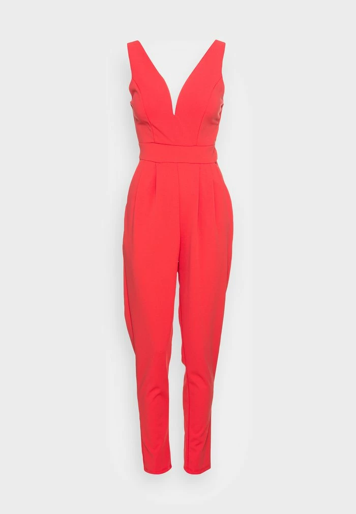V NECK - Jumpsuit - coral WAL G. V NECK - Jumpsuit - Coral -WAL G. Sales Store 1b057b864aa4464aa691dd4e34799b26