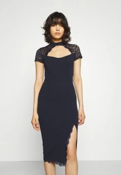 WAL G. LATIFA DETAIL MIDI DRESS - Cocktail Dress / Party Dress - Navy Blue