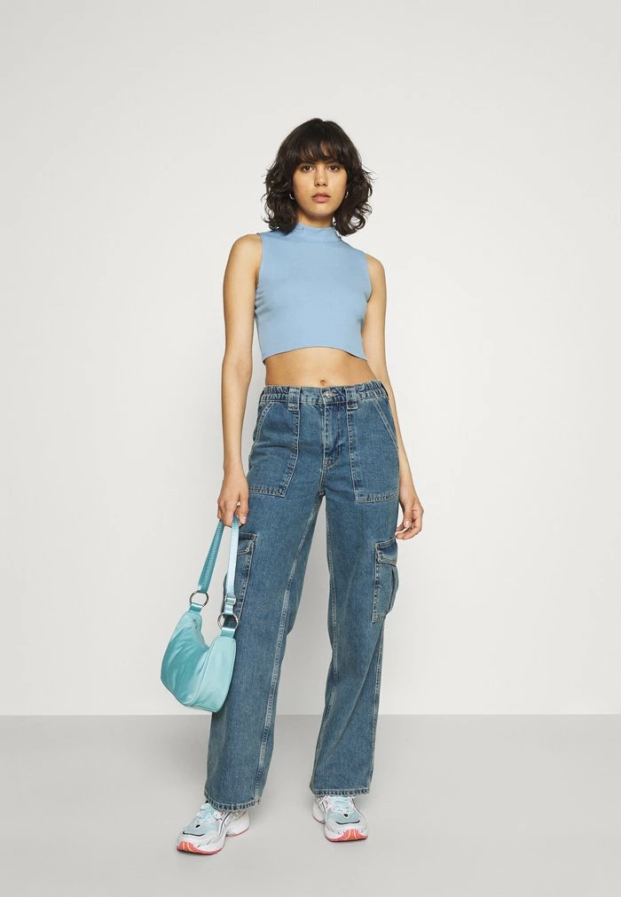 PATON HIGH NECK VEST - Print T-shirt - cornflour blue WAL G. PATON HIGH NECK VEST - Print T-shirt - Cornflour Blue -WAL G. Sales Store 1d70d7de91fc49e28a9f62edc918427b