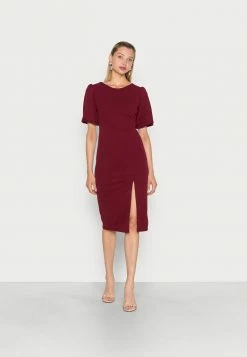 WAL G. COLE SLEEVE MIDI DRESS - Jersey Dress - Berry Wine