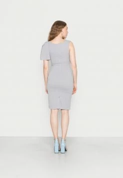 WAL G. KEIRA ONE SLEEVE MIDI DRESS - Cocktail Dress / Party Dress - Pearl Grey -WAL G. Sales Store 211ccf478c2b4dc197788225103ee3ac