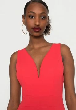 WAL G. ALMA V NECK MIDI DRESS - Jersey Dress - Coral -WAL G. Sales Store 21367b4893054c9d93106e0d4e43a7bc
