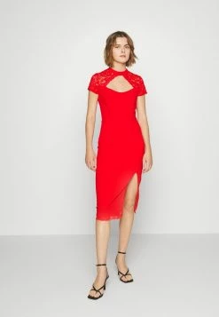 WAL G. LATIFA DETAIL MIDI DRESS - Cocktail Dress / Party Dress - Red