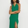 WAL G. DAVINA HALTER WRAP DRESS - Cocktail Dress / Party Dress - Leaf Green