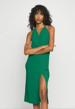 WAL G. DAVINA HALTER WRAP DRESS - Cocktail Dress / Party Dress - Leaf Green