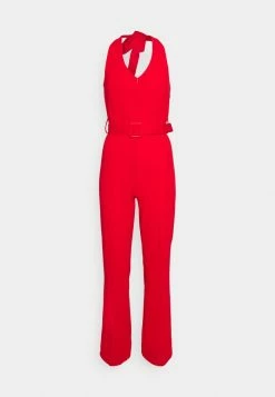 WAL G. ZENNIHALTER NECK BELTED - Jumpsuit - Red -WAL G. Sales Store 24fc7cb7f16a4800bd389149dd6ae2ff