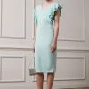 WAL G. WGXZL WEDDING - ALESSIA FRILL SLEEVE MIDI DRESS - Shift Dress - Mint