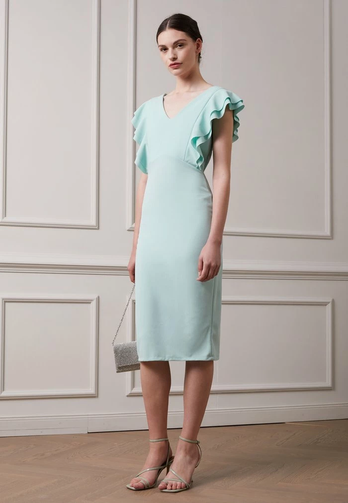 WGXZL WEDDING - ALESSIA FRILL SLEEVE MIDI DRESS - Shift dress - mint WAL G. WGXZL WEDDING - ALESSIA FRILL SLEEVE MIDI DRESS - Shift Dress - Mint -WAL G. Sales Store 2551fc148d3e490ea8598fa1b66e97e9