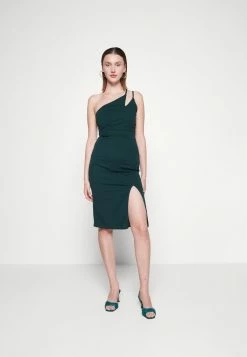 WAL G. BEATRIZ CUT OUT MIDI - Cocktail Dress / Party Dress - Forest Green