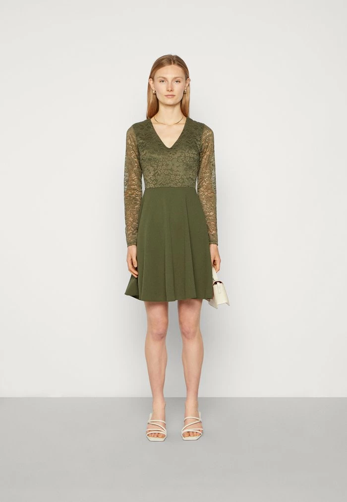 MICHELLE SKATER - Cocktail dress / Party dress - olive green WAL G. MICHELLE SKATER - Cocktail Dress / Party Dress - Olive Green -WAL G. Sales Store 279acf64031042fa91c10896f5b57748