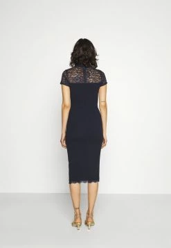 WAL G. LATIFA DETAIL MIDI DRESS - Cocktail Dress / Party Dress - Navy Blue -WAL G. Sales Store 27f82975daf648118429bd49abf7150c
