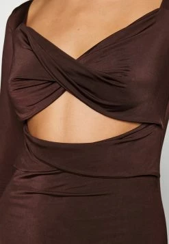 WAL G. TANYA CUT OUT DRESS - Cocktail Dress / Party Dress - Dark Brown -WAL G. Sales Store 295002b8cb2a41c5a14cee54ef65bd15