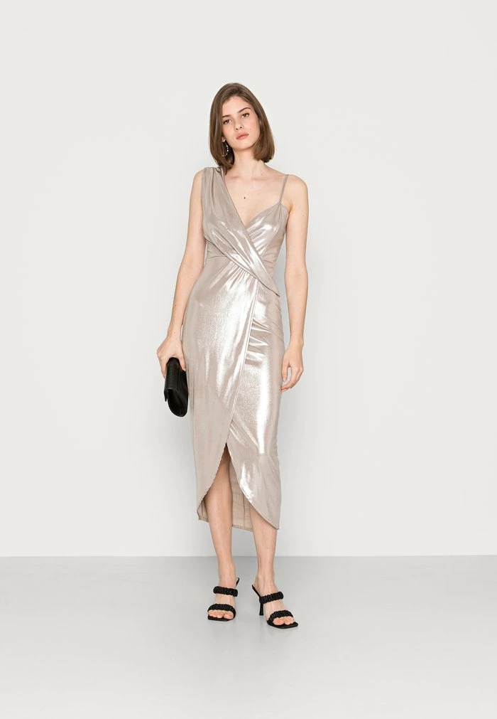 MIDI DRESS - Cocktail dress / Party dress - silver WAL G. MIDI DRESS - Cocktail Dress / Party Dress - Silver -WAL G. Sales Store 29b01116cdd144c8bd74819ecb864bb8