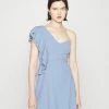 WAL G. ONE SHOULDER SKATER DRESS - Jersey Dress - Cornflower Blue