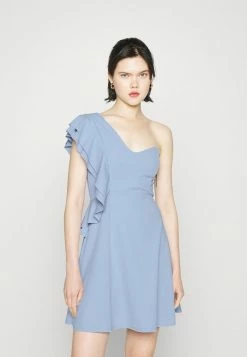 WAL G. ONE SHOULDER SKATER DRESS - Jersey Dress - Cornflower Blue