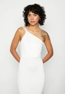 WAL G. TOM ONE SHOULDER MIDI - Cocktail Dress / Party Dress - White -WAL G. Sales Store 2a2129dd94724cc597118b9d6cfb8720