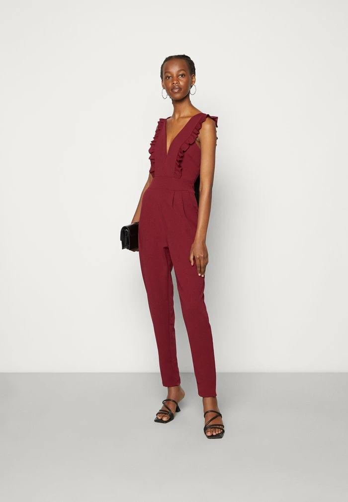 RAYNA RUFFLED - Jumpsuit - berry wine WAL G. RAYNA RUFFLED - Jumpsuit - Berry Wine -WAL G. Sales Store 2ad6ebcd61f14b4f818437f5b3eab2be