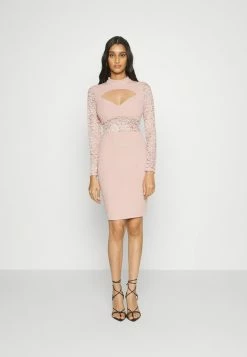 WAL G. ANTONIA CUT OUT DRESS - Shift Dress - Blush Pink