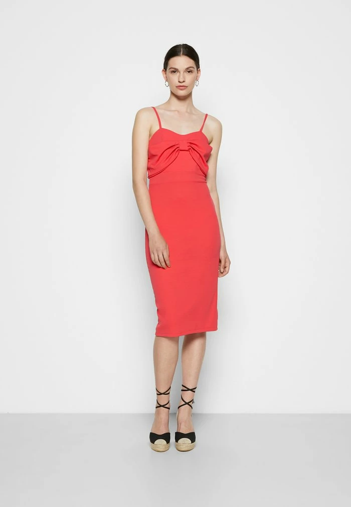 WGXZL WEDDING - PARIS BOW MIDI DRESS - Cocktail dress / Party dress - coral WAL G. WGXZL WEDDING - PARIS BOW MIDI DRESS - Cocktail Dress / Party Dress - Coral -WAL G. Sales Store 2c060cc059344e879d6ef48ee3f40fc9