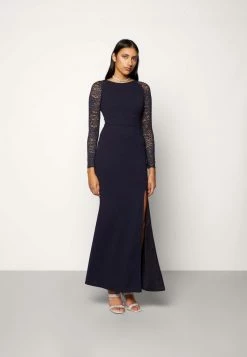 WAL G. SLEEVE MAXI - Occasion Wear - Navy Blue