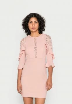 WAL G. MARLEE FRILL DRESS - Cocktail Dress / Party Dress - Blush Pink