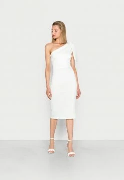 WAL G. WGXZL WEDDING - FAVOURITE ONE SHOULDER TIE MIDI DRESS - Cocktail Dress / Party Dress - White