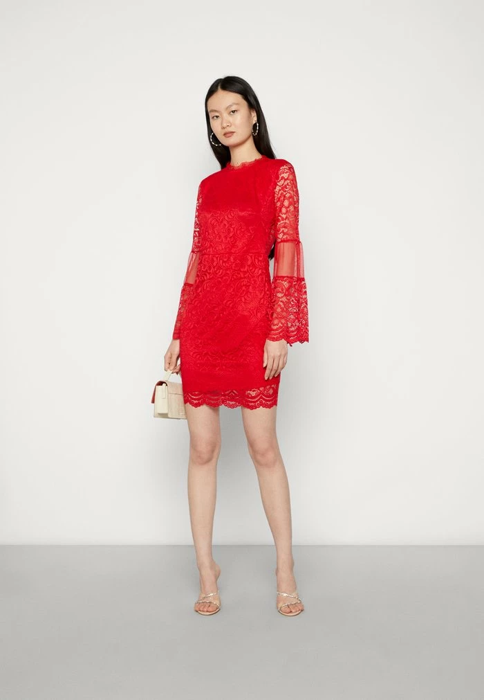 DETAIL MINI DRESS - Cocktail dress / Party dress - red WAL G. DETAIL MINI DRESS - Cocktail Dress / Party Dress - Red -WAL G. Sales Store 317b28e7e05a47388a3841f09df6b9cd