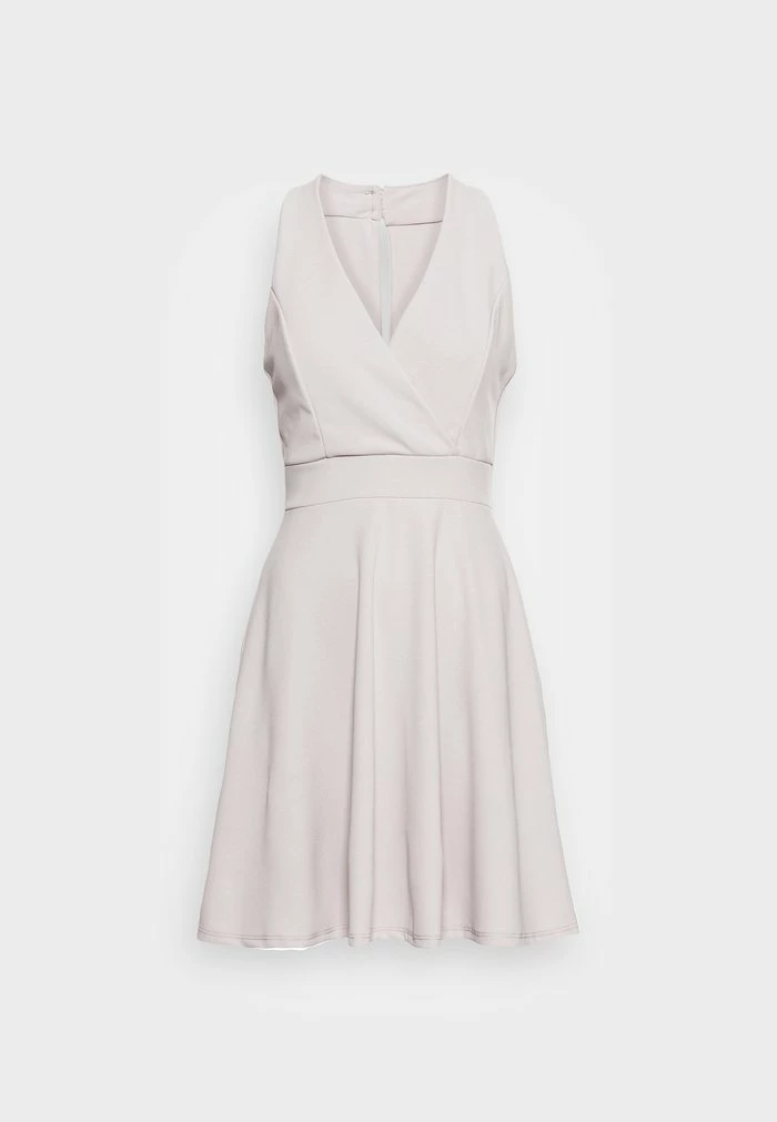 DIAZ HALTER NECK WRAP SKATER DRESS - Cocktail dress / Party dress - pearl grey WAL G. DIAZ HALTER NECK WRAP SKATER DRESS - Cocktail Dress / Party Dress - Pearl Grey -WAL G. Sales Store 3193787cd1c743028087740ba083acb0