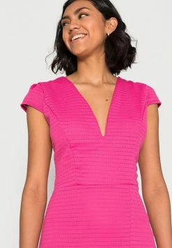 WAL G. ARMINA V NECK CAP SLEEVE MIDI DRESS - Cocktail Dress / Party Dress - Dark Fushia -WAL G. Sales Store 331c72dace5b49f0a448642400de1b62