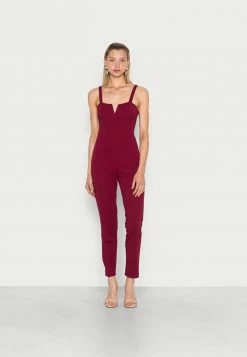 WAL G. GIAV NECK SLIM FIT - Jumpsuit - Berry Wine
