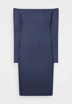 WAL G. HARRY OFF SHOULDER MIDI DRESS - Jersey Dress - Navy -WAL G. Sales Store 34e295efc6f44ae093f7b61928a49f55